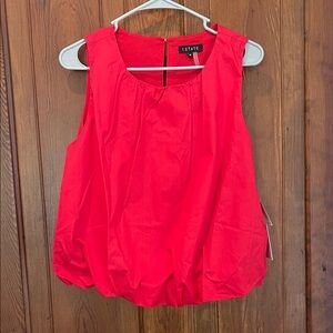1. State Bright Red Sleeveless Bubble-Hem Tank